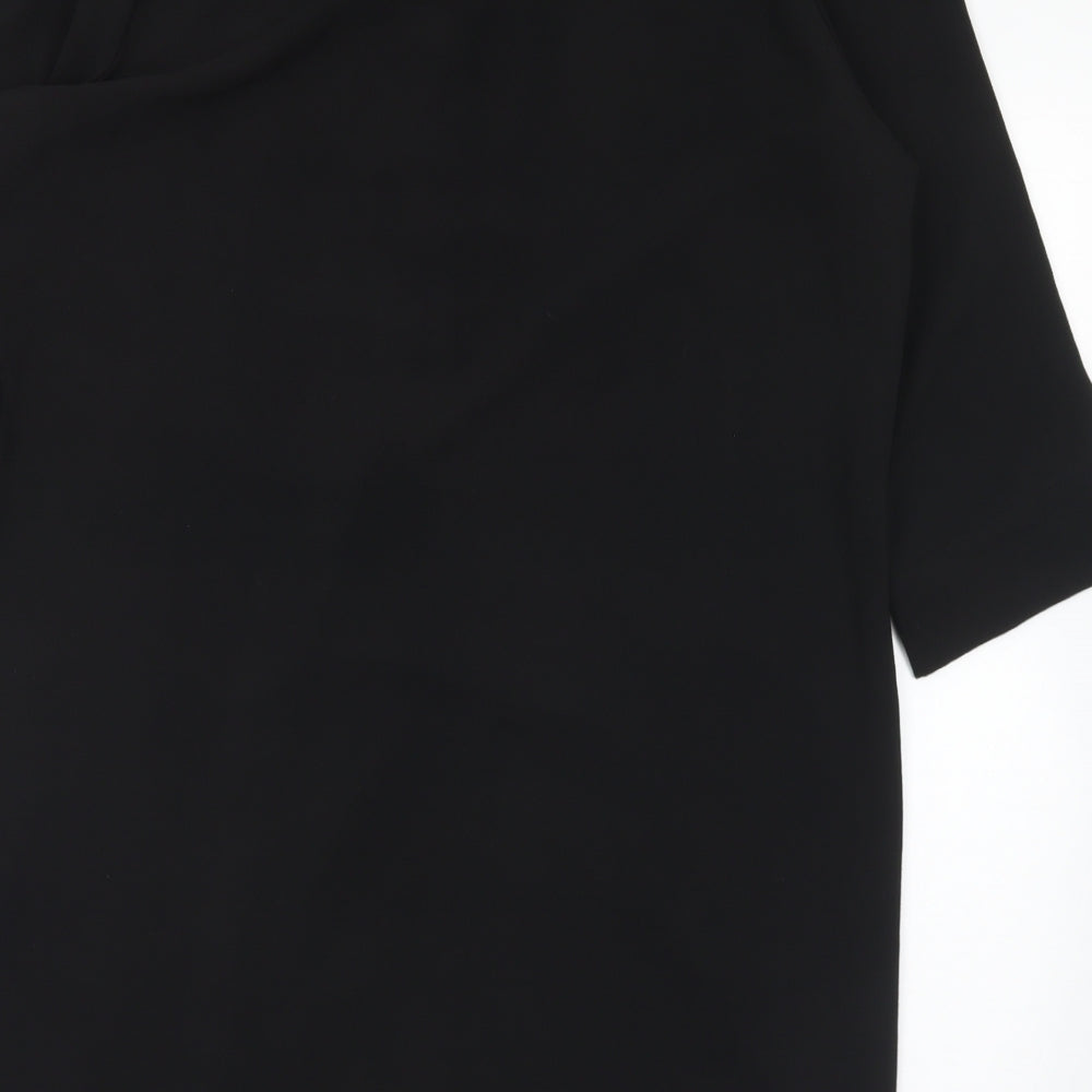 Peacocks Womens Black  Polyester Shirt Dress  Size 16  Collared