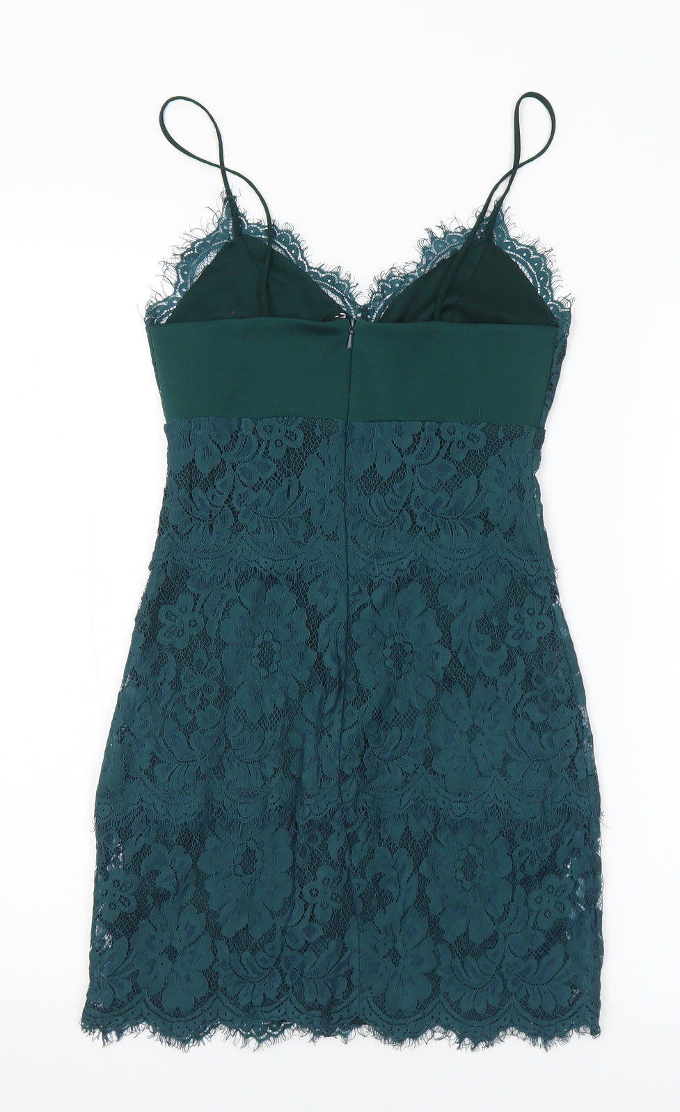 Topshop Womens Green  Polyester Camisole Tank Size 8 V-Neck