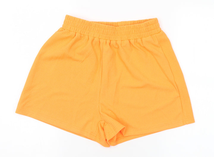 SheIn Womens Orange  Polyester Sweat Shorts Size XS L3 in Regular