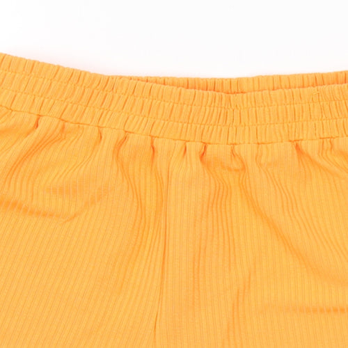 SheIn Womens Orange  Polyester Sweat Shorts Size XS L3 in Regular