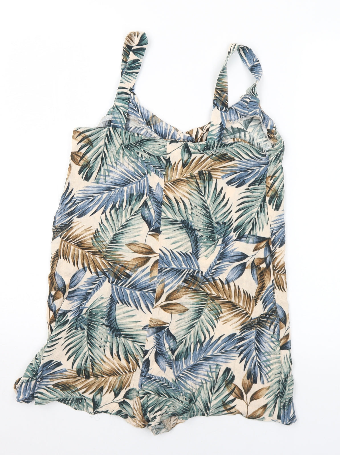 Primark Womens Multicoloured Floral Viscose Playsuit One-Piece Size 8