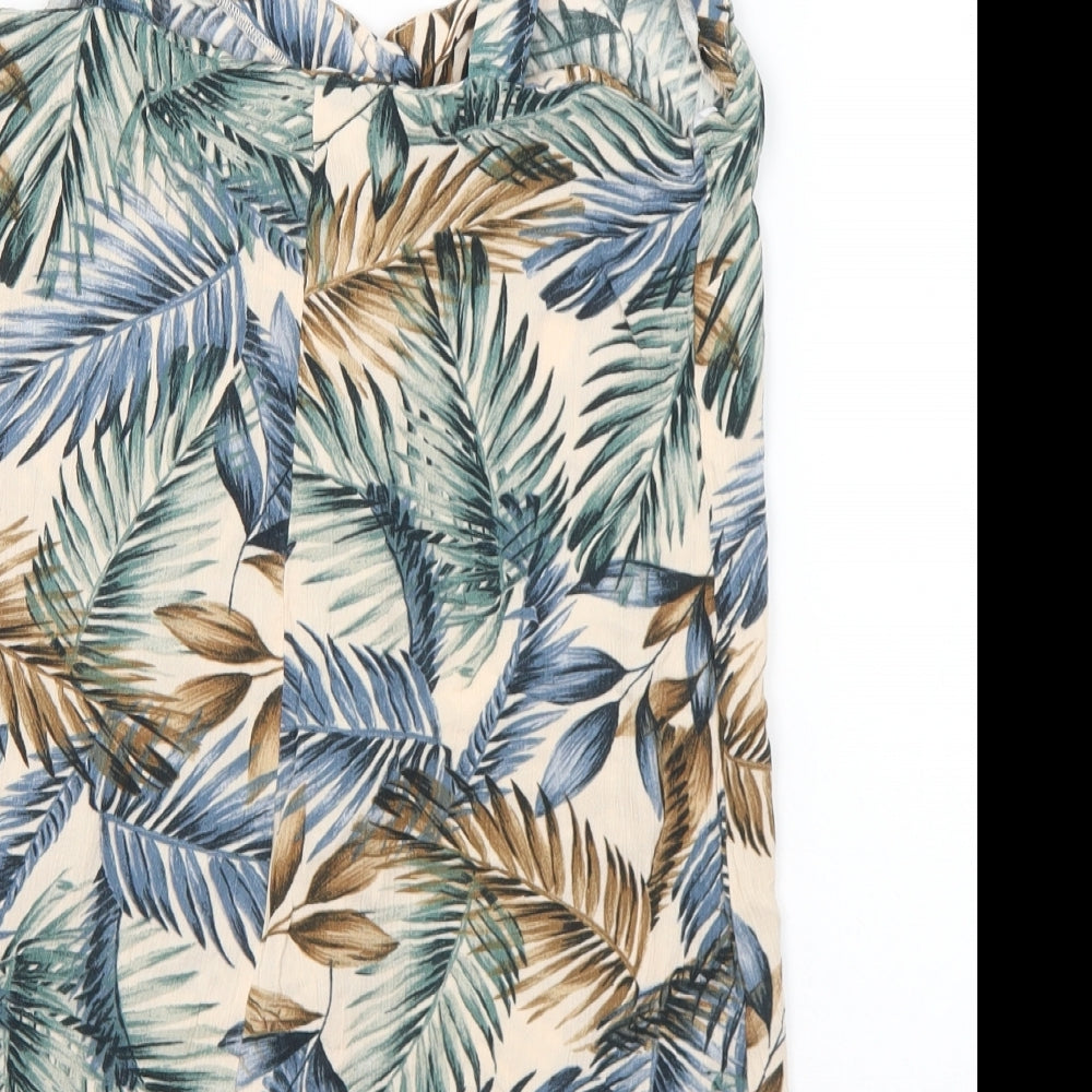 Primark Womens Multicoloured Floral Viscose Playsuit One-Piece Size 8