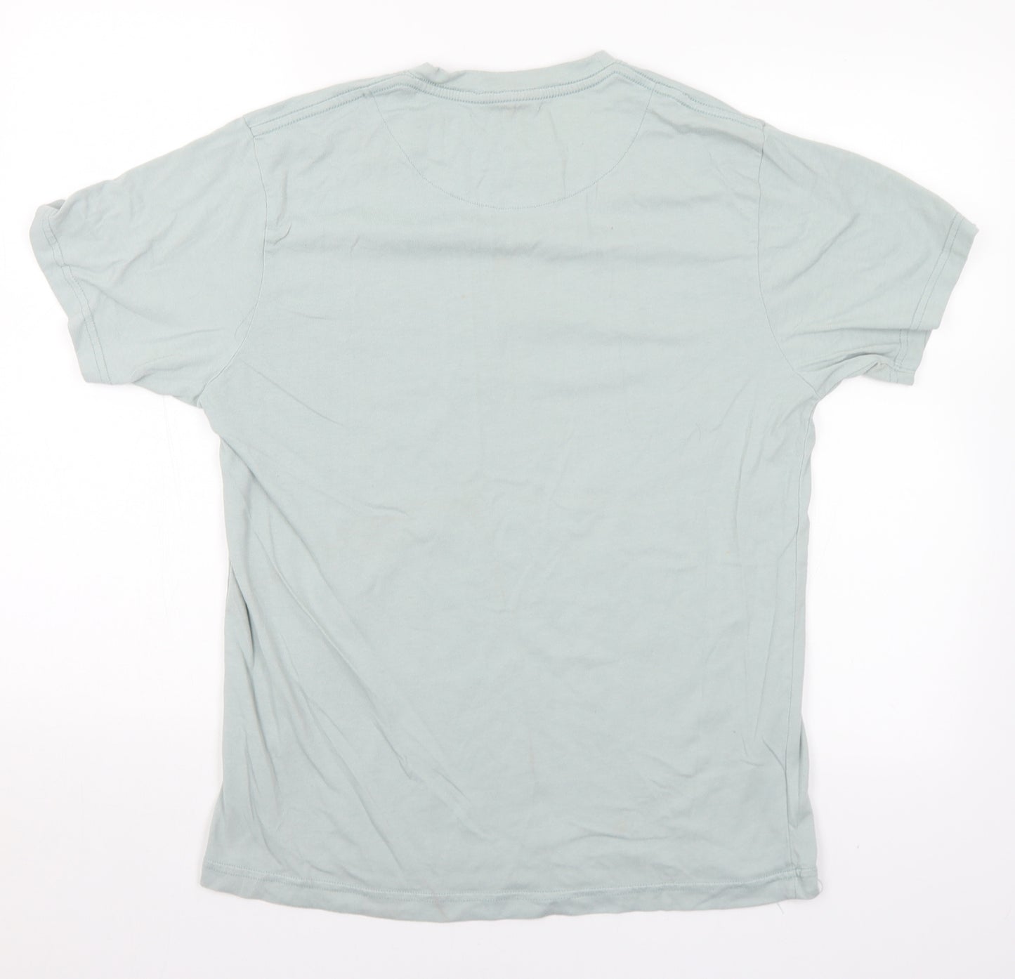 Apparal Mens Blue  Cotton  T-Shirt Size L Crew Neck  - North Easr