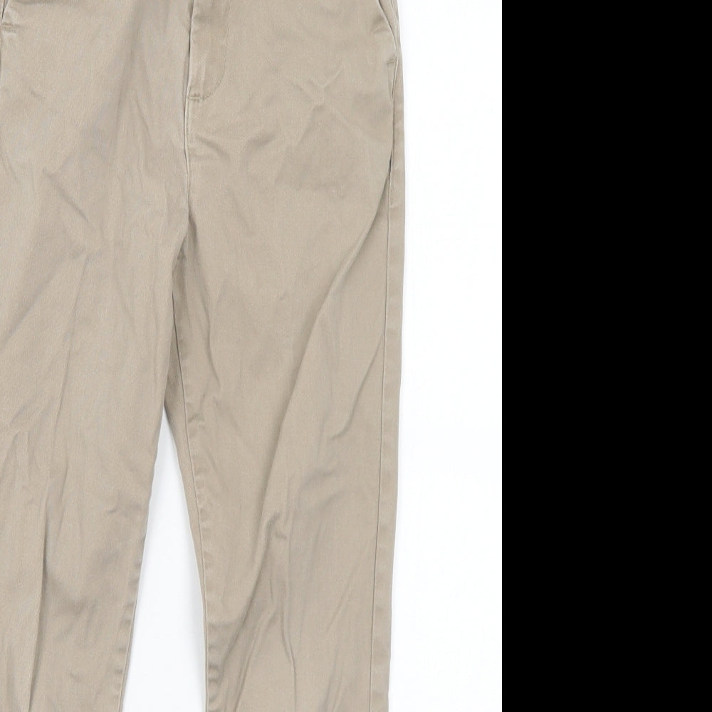 NEXT Boys Beige  Cotton Chino Trousers Size 9 Years  Slim Button