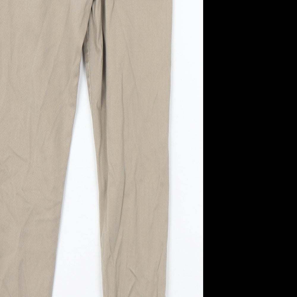 NEXT Boys Beige  Cotton Chino Trousers Size 9 Years  Slim Button