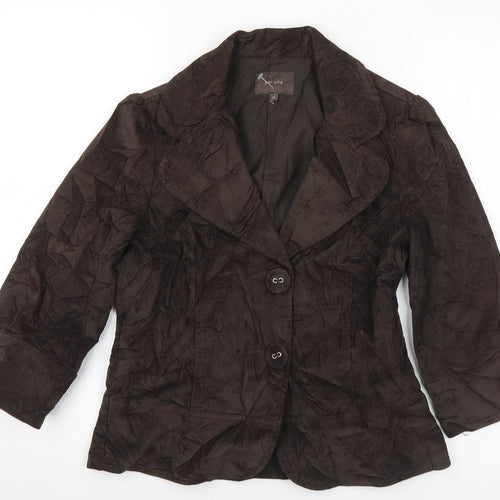 Marks and Spencer Womens Brown   Jacket  Size 10  Button