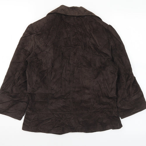 Marks and Spencer Womens Brown   Jacket  Size 10  Button