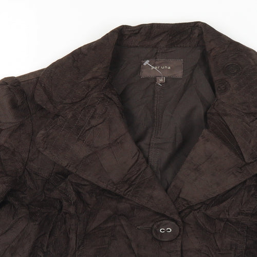 Marks and Spencer Womens Brown   Jacket  Size 10  Button