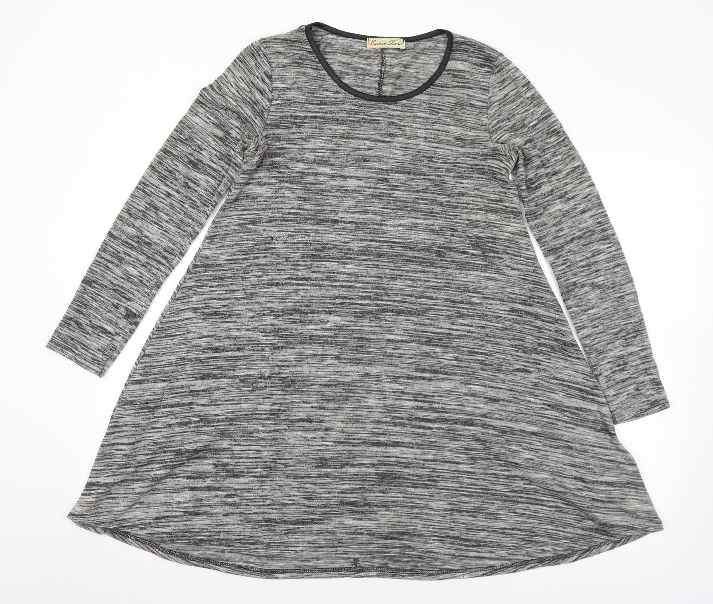 Cameo Womens Grey Round Neck  Polyester Tunic Jumper Size 10