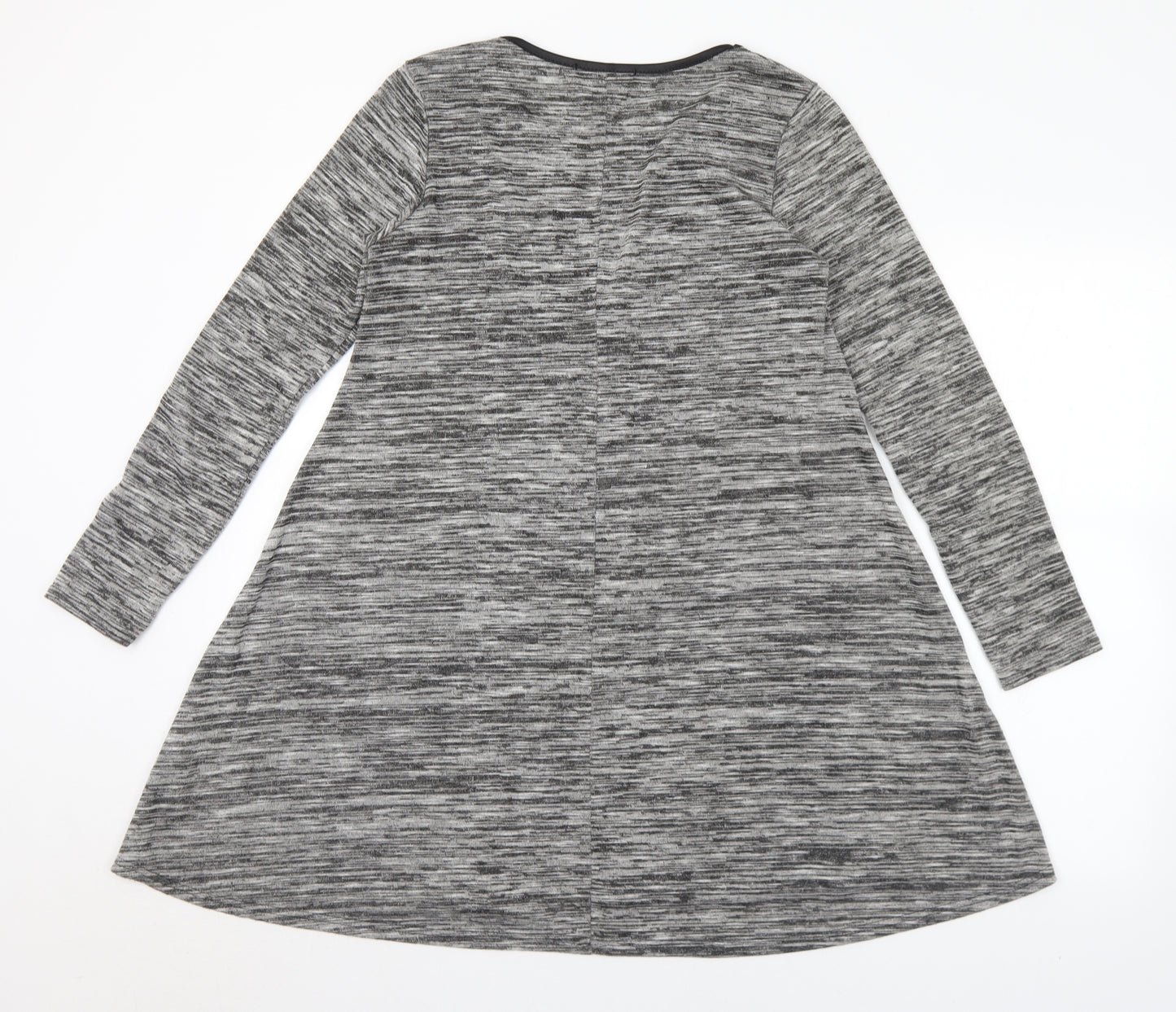 Cameo Womens Grey Round Neck  Polyester Tunic Jumper Size 10