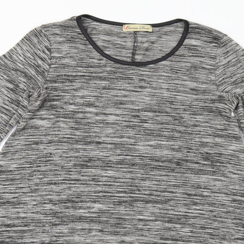 Cameo Womens Grey Round Neck  Polyester Tunic Jumper Size 10