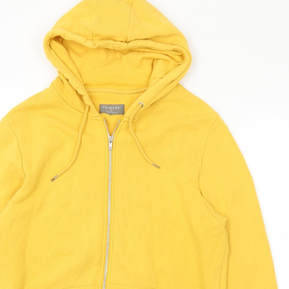 Primark Mens Yellow  Cotton Full Zip Hoodie Size XL