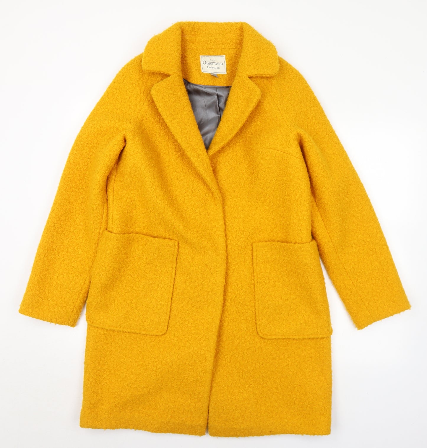 George Womens Yellow   Pea Coat Coat Size 10  Snap