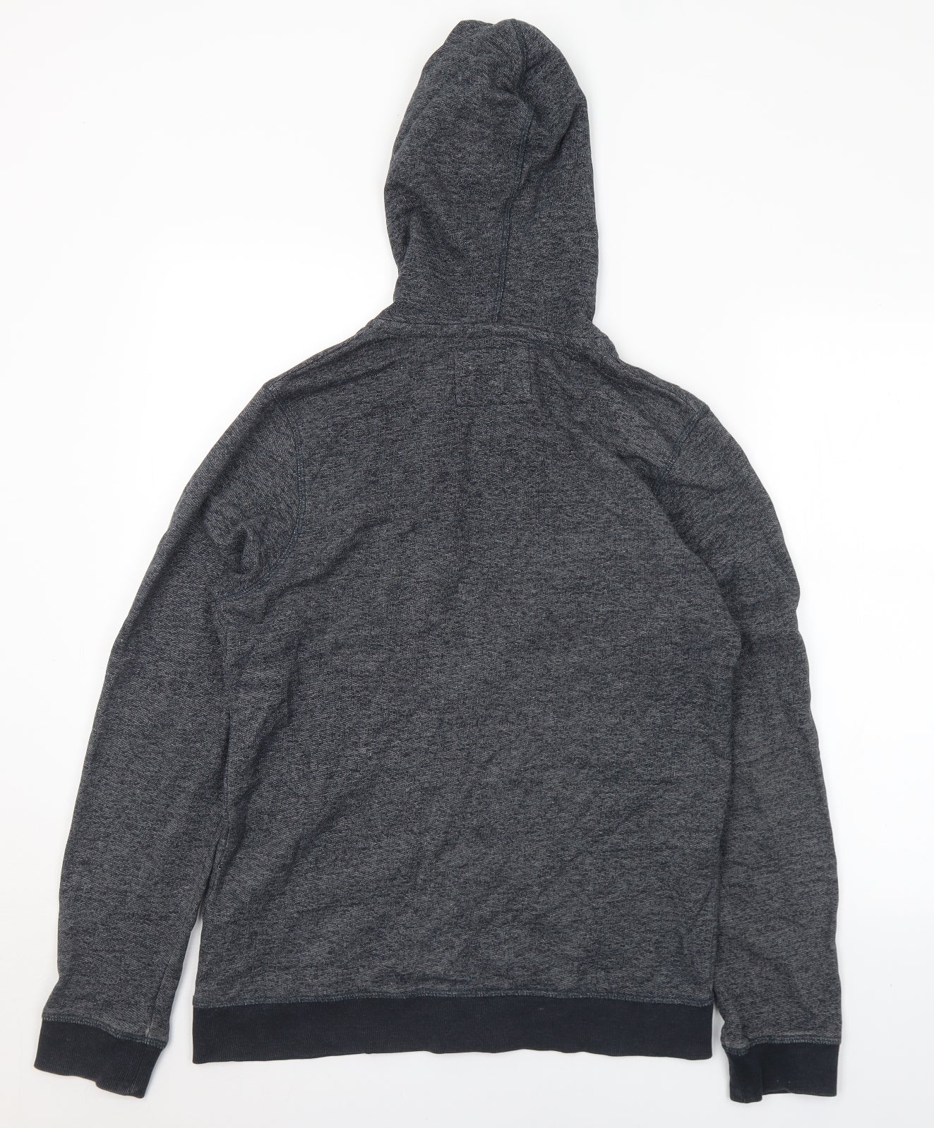 JACK & JONES Mens Grey  Cotton Full Zip Hoodie Size M