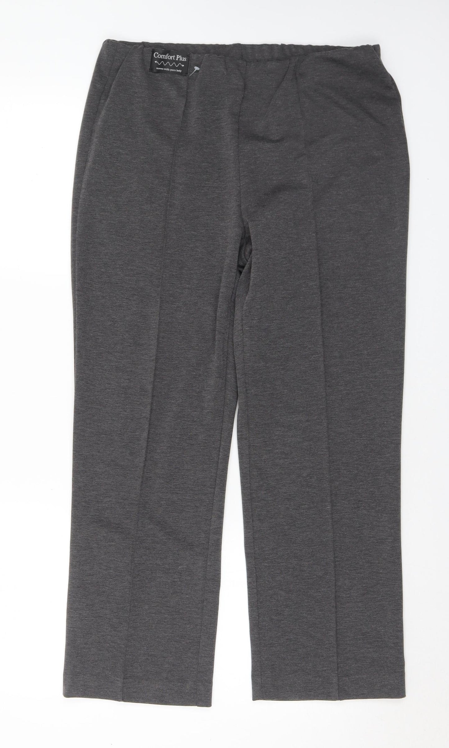 Classic Womens Grey  Polyester Trousers  Size 12 L26 in Regular