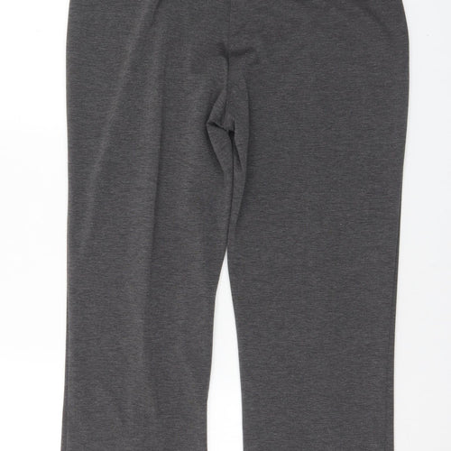 Classic Womens Grey  Polyester Trousers  Size 12 L26 in Regular