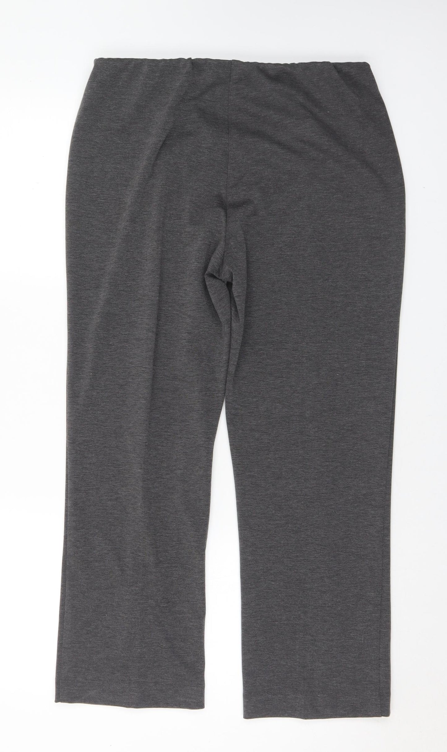 Classic Womens Grey  Polyester Trousers  Size 12 L26 in Regular