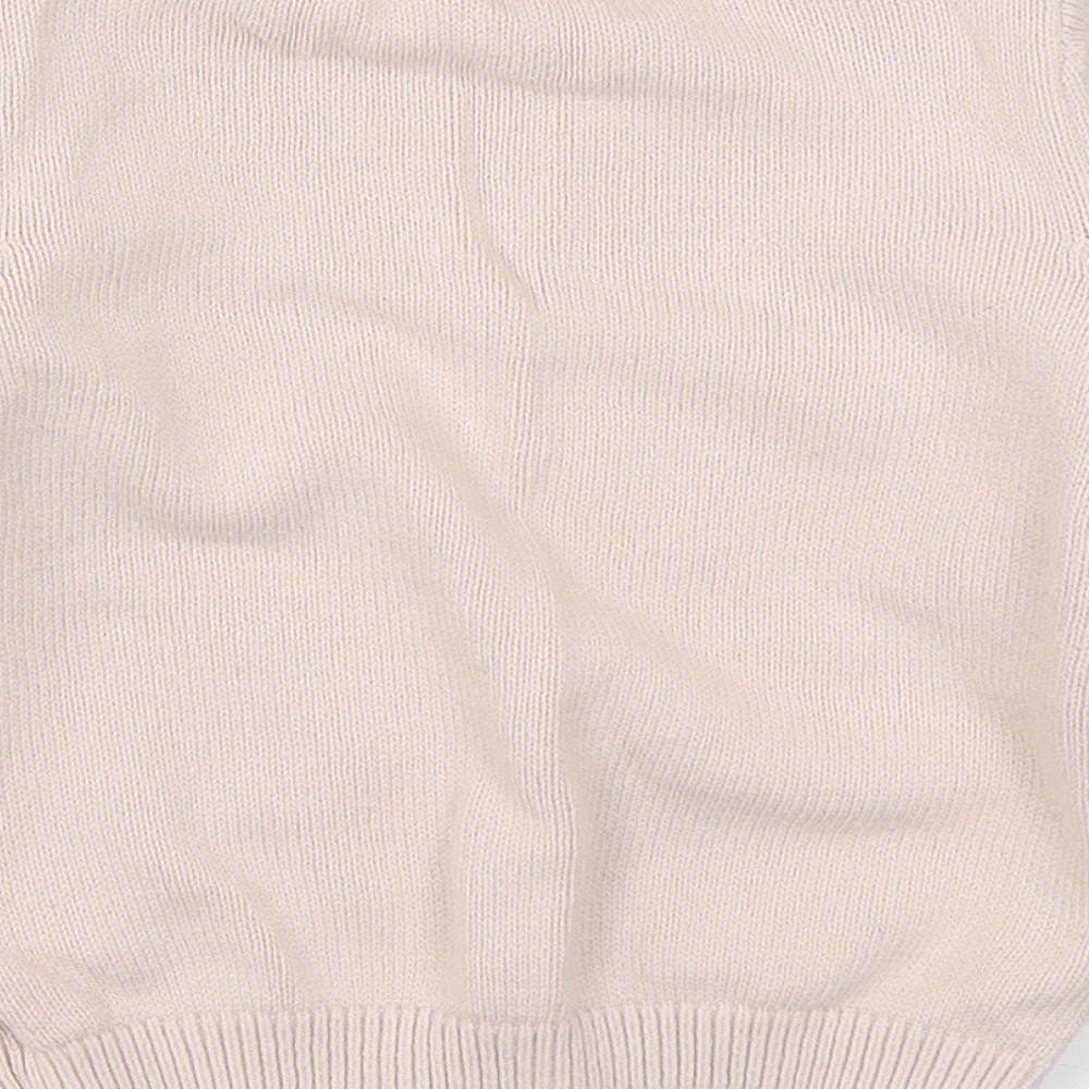F&F Girls Pink Round Neck  Cotton Pullover Jumper Size 3-4 Years  Pullover
