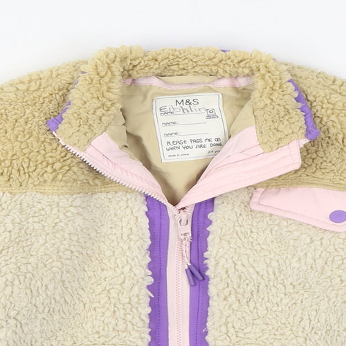 Marks and Spencer Girls Beige   Jacket  Size 3-4 Years  Zip