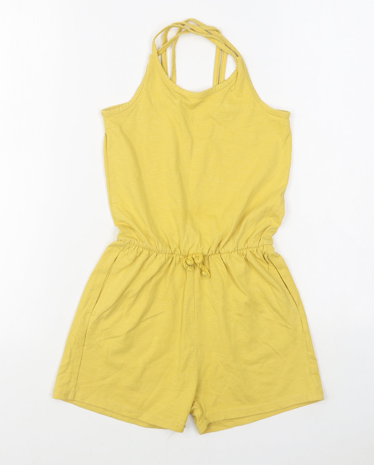 George Girls Yellow  Cotton Playsuit One-Piece Size 9-10 Years  Pullover