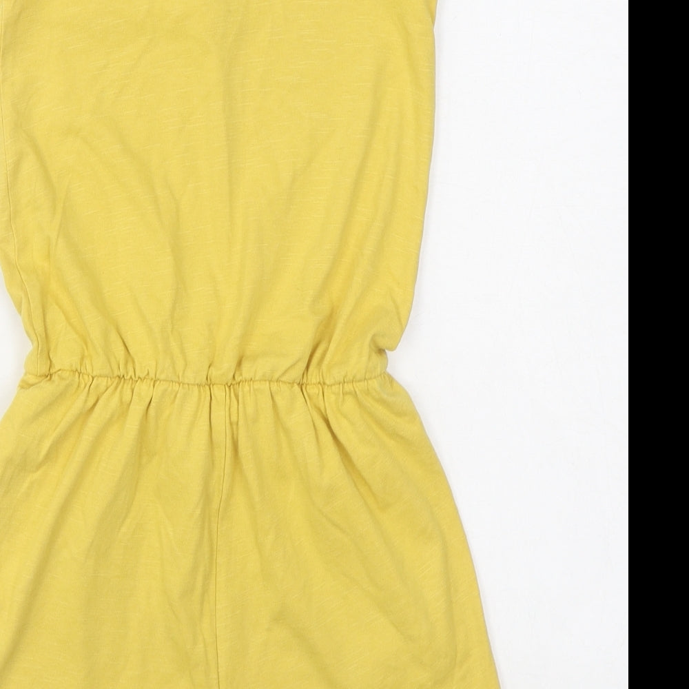 George Girls Yellow  Cotton Playsuit One-Piece Size 9-10 Years  Pullover