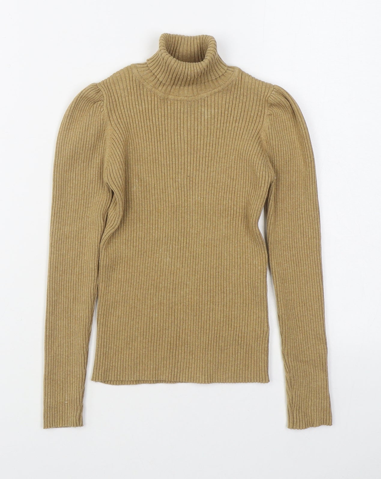 NEXT Girls Brown Roll Neck  Cotton Pullover Jumper Size 7 Years  Pullover