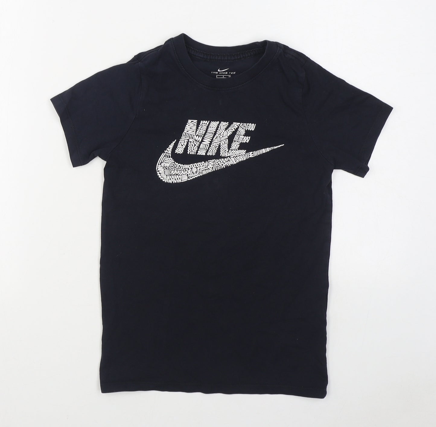 Nike Boys Blue  100% Cotton Basic T-Shirt Size 8-9 Years Round Neck Pullover