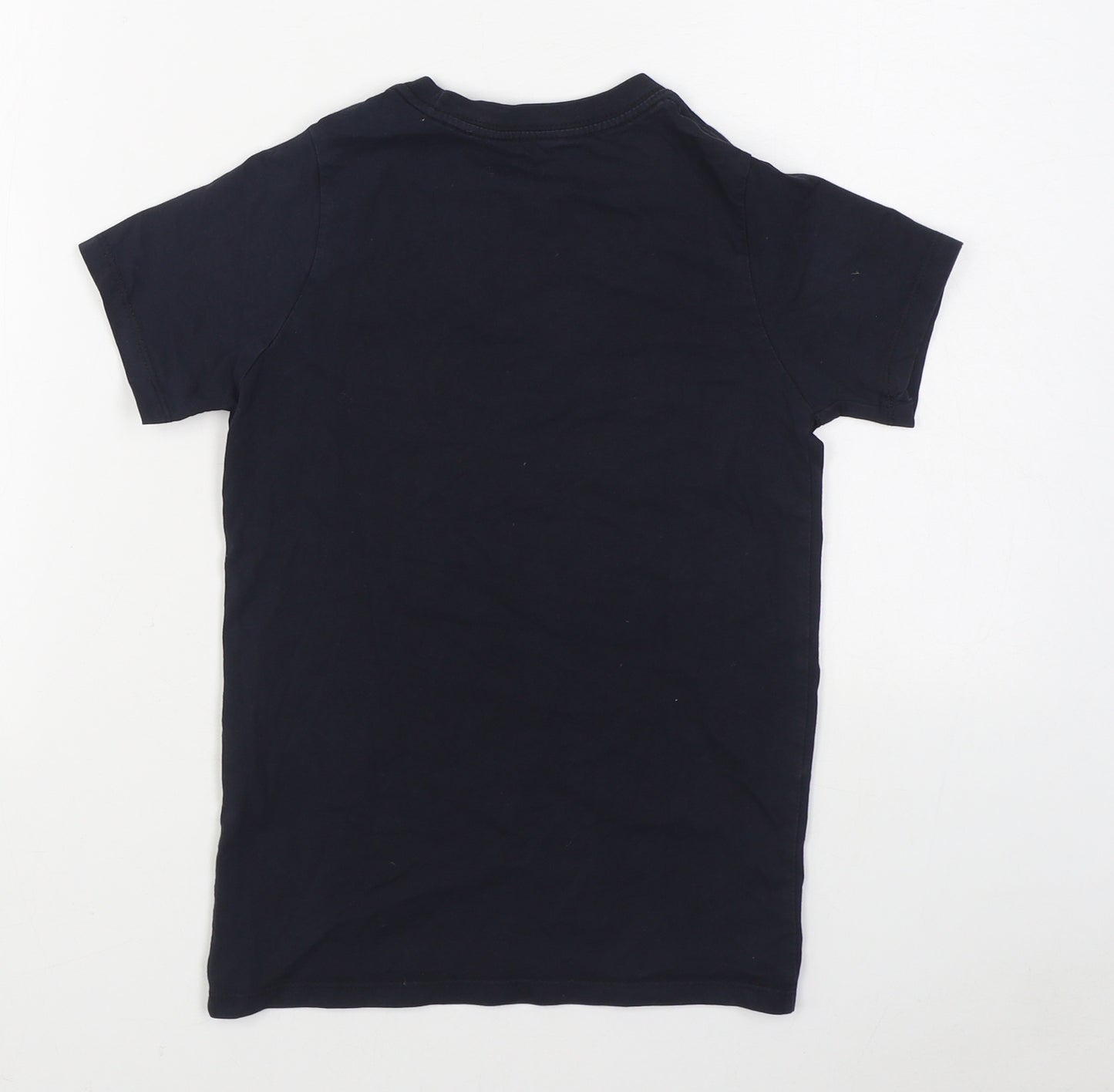 Nike Boys Blue  100% Cotton Basic T-Shirt Size 8-9 Years Round Neck Pullover