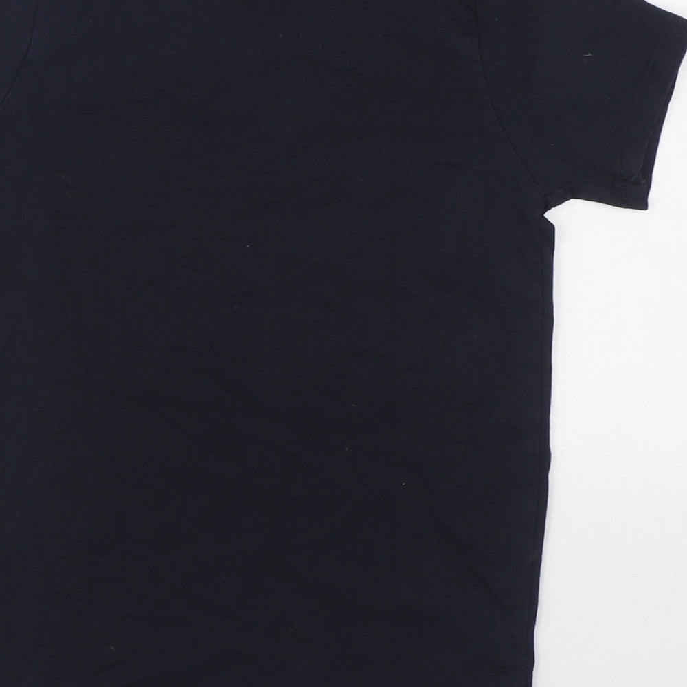 Nike Boys Blue  100% Cotton Basic T-Shirt Size 8-9 Years Round Neck Pullover
