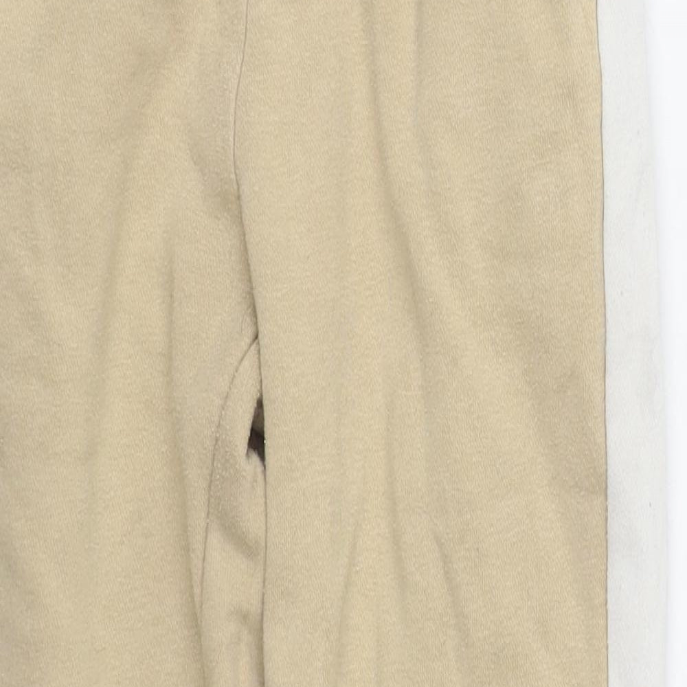 H&M Girls Beige  Cotton Jogger Trousers Size 12 Years  Regular Tie