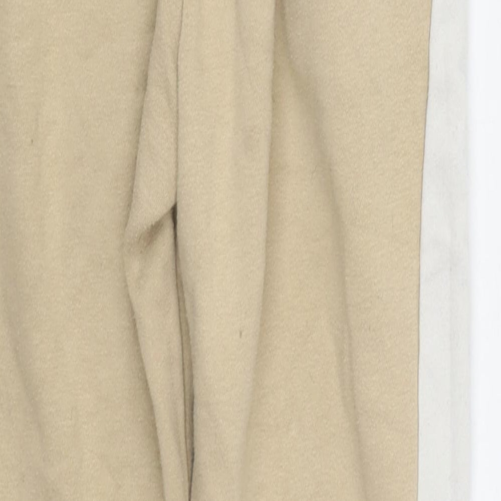 H&M Girls Beige  Cotton Jogger Trousers Size 12 Years  Regular Tie