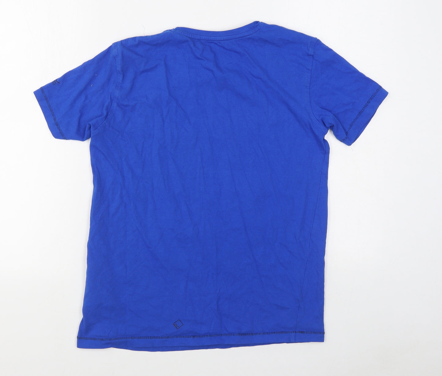 Regatta Boys Blue  100% Cotton Basic T-Shirt Size 14-15 Years Round Neck Pullover