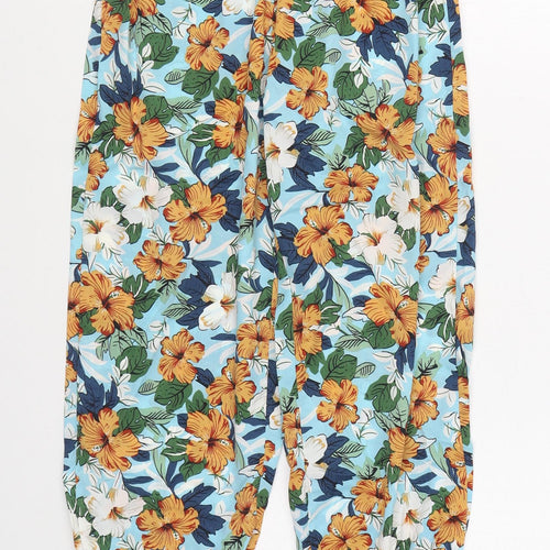 SheIn Girls Multicoloured Floral Polyester Harem Trousers Size 12 Years  Regular
