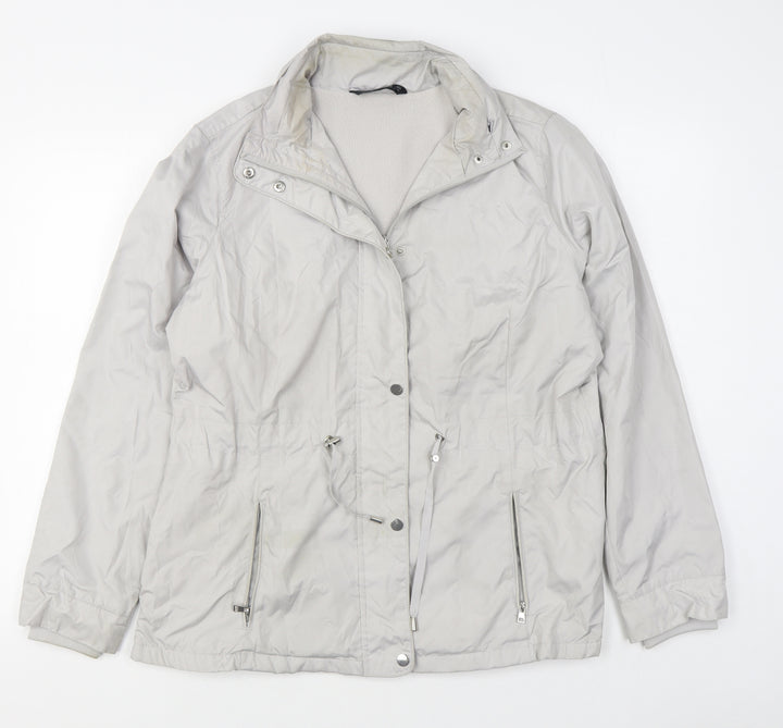 Dunnes Stores Womens Grey Jacket Size 14 Zip