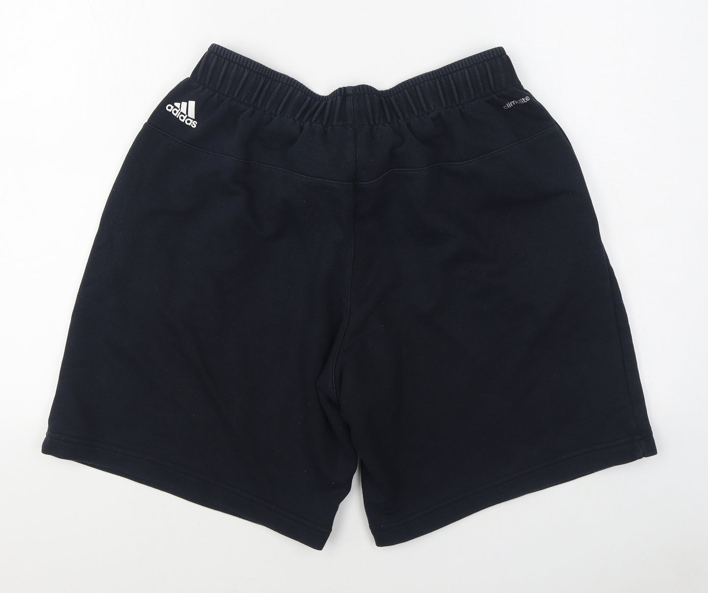 adidas Mens Black  Cotton Sweat Shorts Size L L8 in Regular Tie