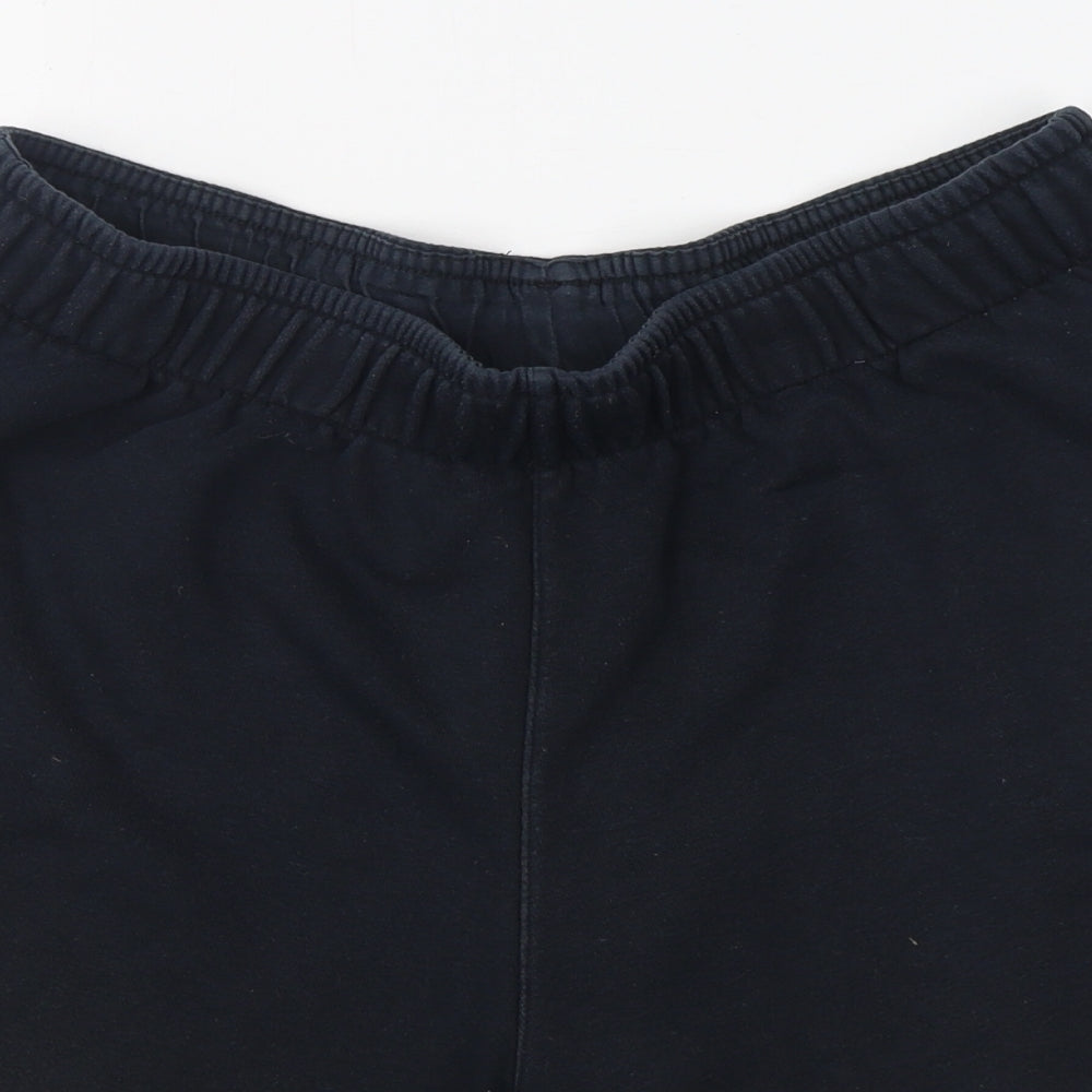 adidas Mens Black  Cotton Sweat Shorts Size L L8 in Regular Tie
