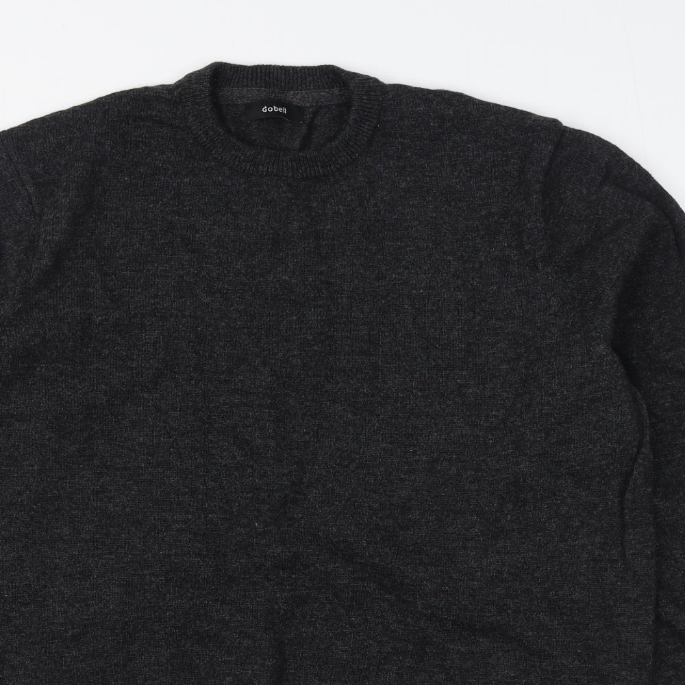 Dobell Mens Grey Round Neck  Wool Pullover Jumper Size XL