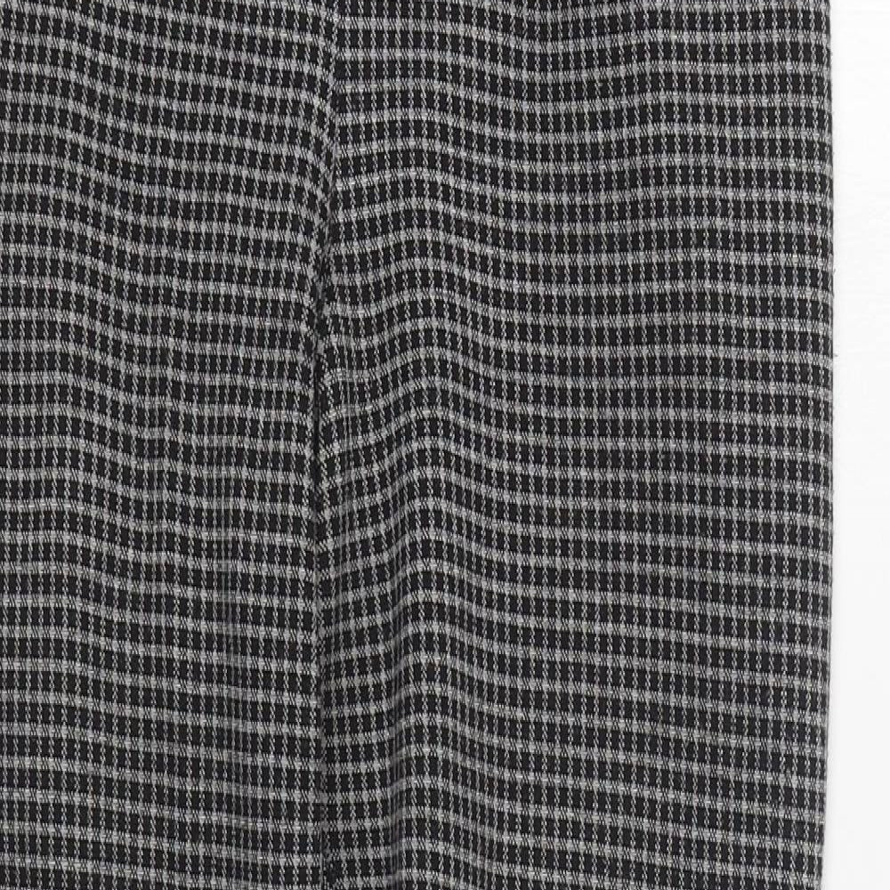 Matalan Womens Grey Check Polyester Jegging Trousers Size 12 L26 in Regular