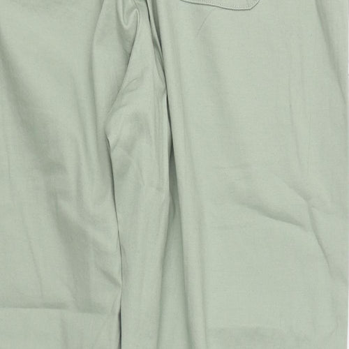 Dunnes Stores Womens Green  Cotton Cargo Trousers Size L L25 in Regular
