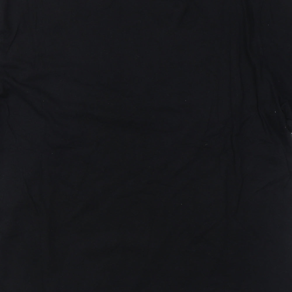 F&F Mens Black  Cotton  T-Shirt Size XL Round Neck