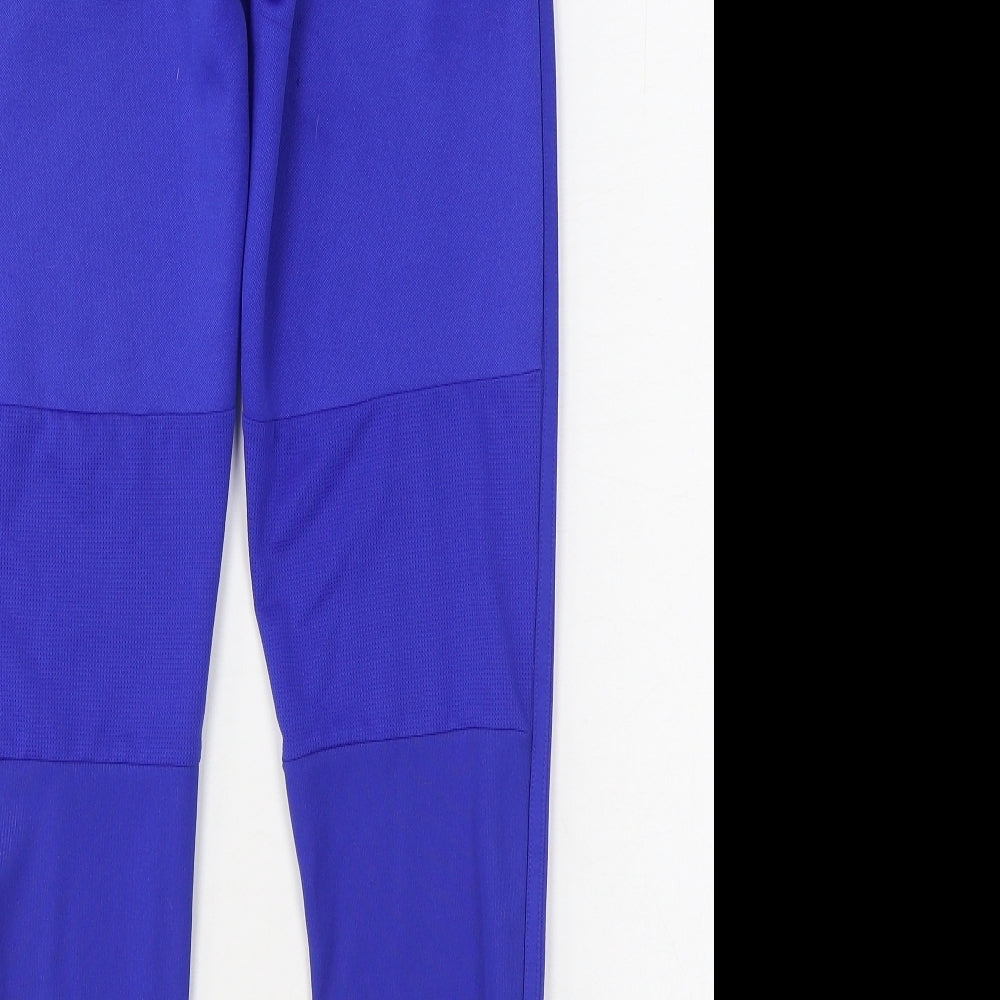 adidas Boys Blue  Polyester Jogger Trousers Size 11-12 Years  Regular Tie