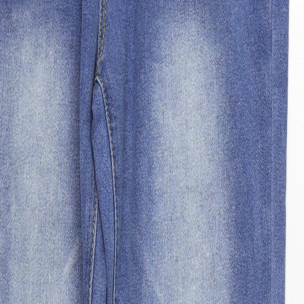 SheIn Girls Blue  Cotton Straight Jeans Size 13 Years  Regular Zip