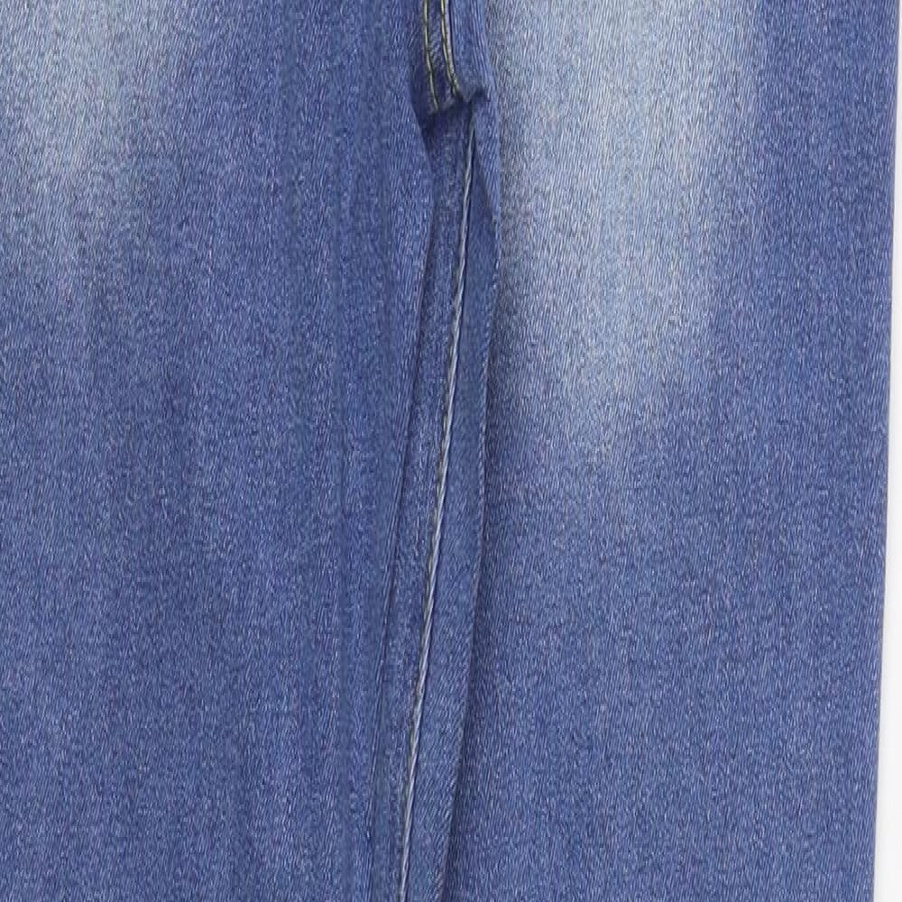 SheIn Girls Blue  Cotton Straight Jeans Size 13 Years  Regular Zip