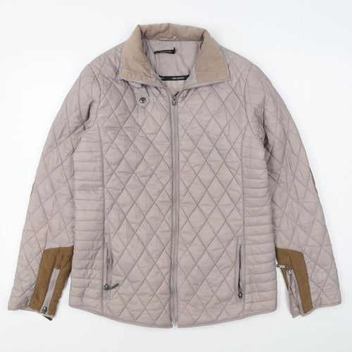 SOS Jenson Womens Brown   Quilted Jacket Size M  Zip