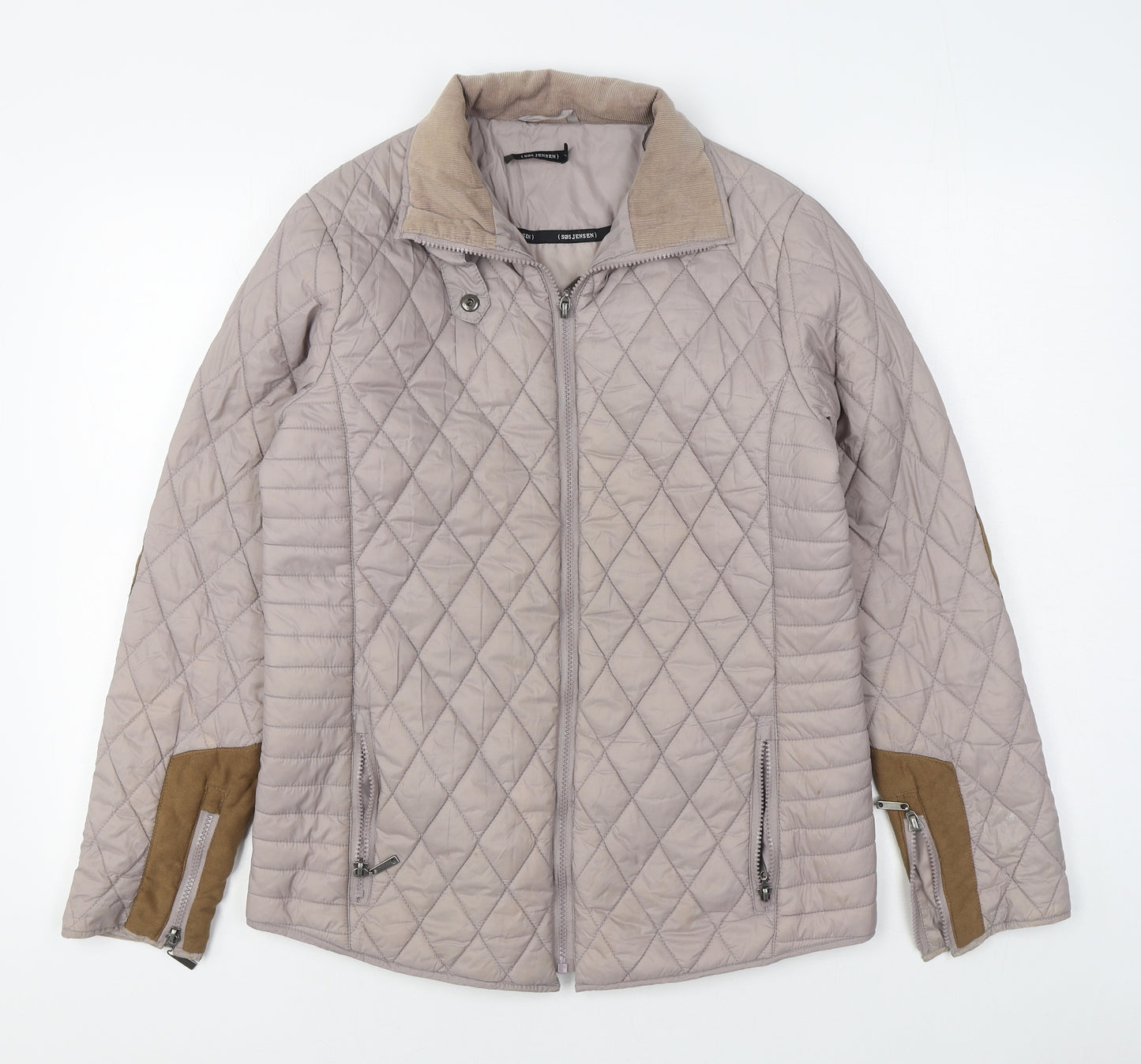 SOS Jenson Womens Brown   Quilted Jacket Size M  Zip