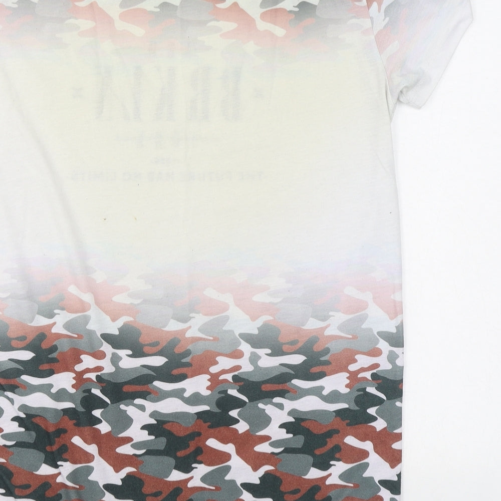 Primark Mens Multicoloured Camouflage Polyester  T-Shirt Size M Round Neck