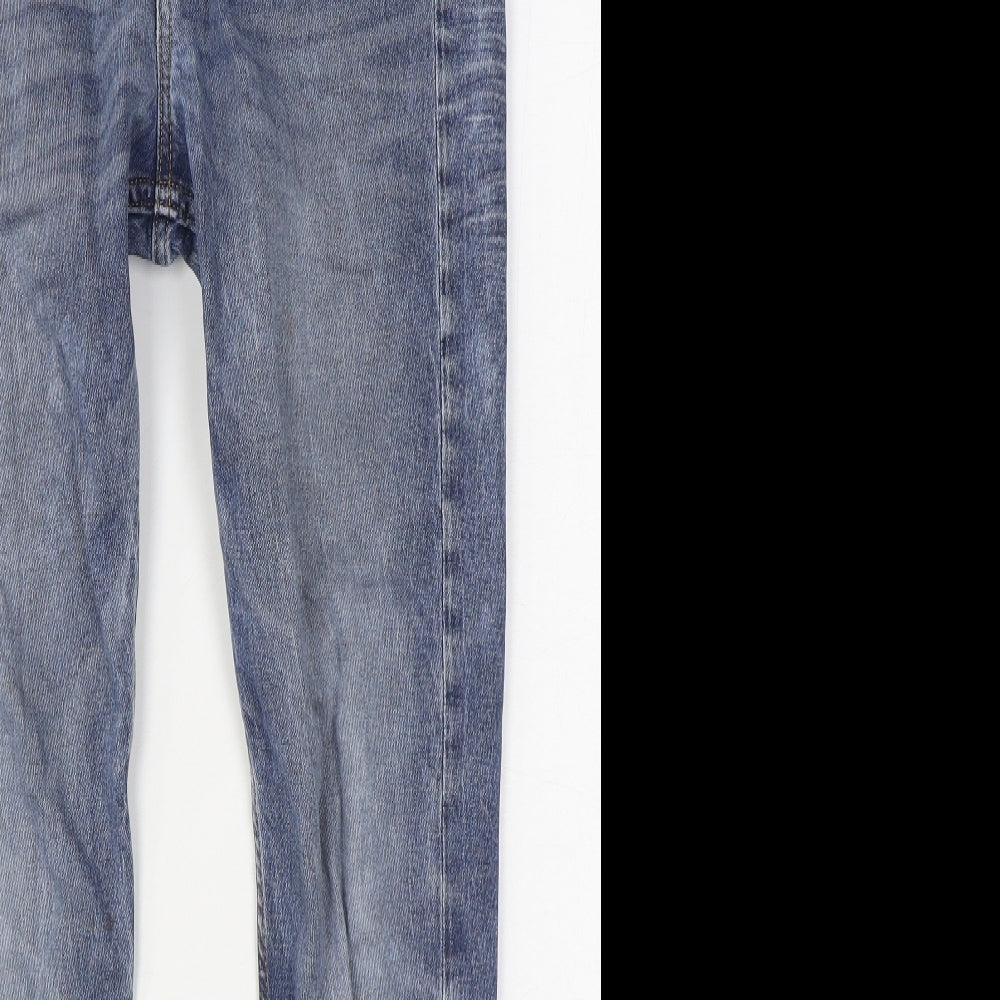 H&M Boys Blue  Cotton Straight Jeans Size 13 Years  Regular Zip