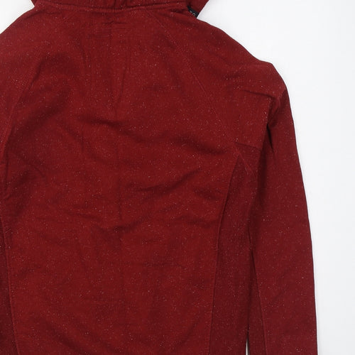 Crosshatch Mens Red  Cotton Full Zip Hoodie Size S