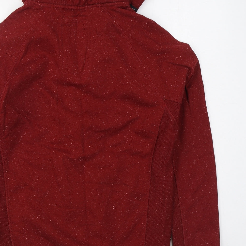 Crosshatch Mens Red  Cotton Full Zip Hoodie Size S