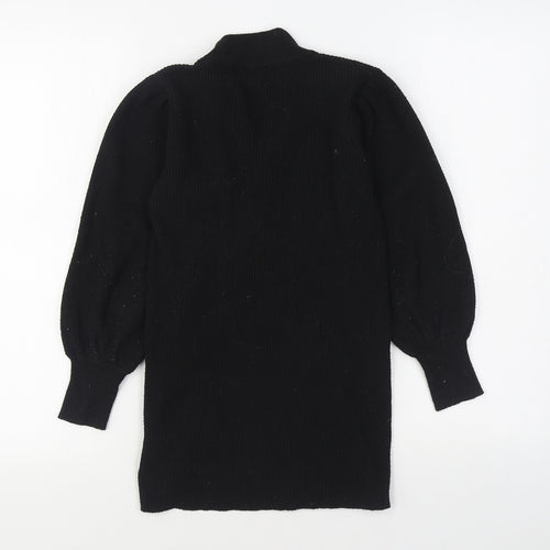 Dunnes Stores Girls Black V-Neck  Polyester Pullover Jumper Size 10-11 Years  Pullover